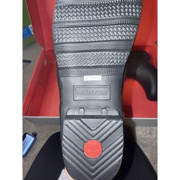 Hunter Womens Black Rubber Rain BOOTS Original Tall 9 Med Wft1000rma - Picture 2 of 5